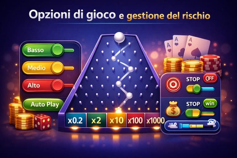 Opzioni di gioco Plinko